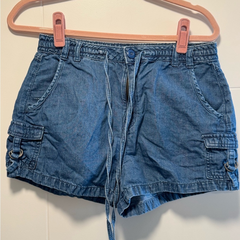 American Eagle Blue Denim Juniors Shorts